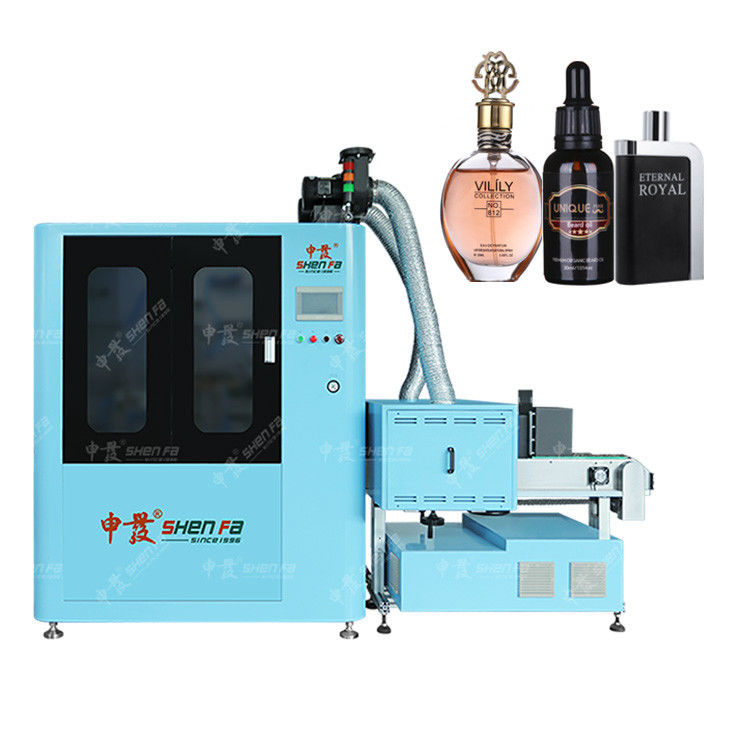 PLC Otomatik Serigrafi Baskı Makinesi Cam Parfüm Şişesi İpek Baskı Ekipmanları