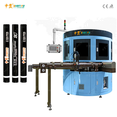 Kozmetik Fıçılar İçin Döner İki Renkli Serigrafi Baskı Makinesi